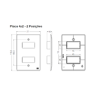 Conjunto Interruptor 4x2 | 1 Tecla Simples 10a + 1 Tomada 10a